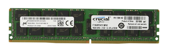 Crucial 16GB Single DDR4 2133 MT/s PC4-2133 MHz CL15 DR x4 ECC Registered DIMM 288-Pin Server Memory | CT16G4RFD4213