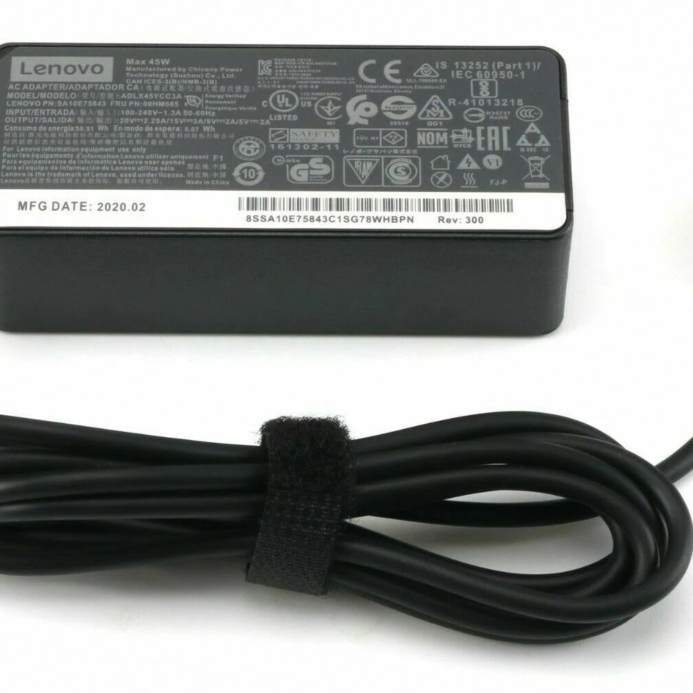 45W ADLX45YLC3A SA10E75841 00HM663 Lenovo Yoga 720-13IKB 80X6, 910-13IKB 80VF USB-C Type-C AC Replacement Adapter - JS Bazar