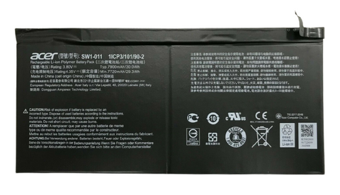 30Wh Replacement SW1-011 Acer 1ICP3/101/90-2 SW1-011 Tablet Replacement Laptop Battery - JS Bazar