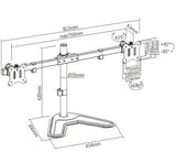 pole mount dual-screen monitor stand | 91-ldt57t02 Desktop Mount JS Bazar