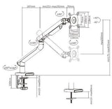 single premium slim aluminum spring assisted monitor arm | 91-ldt49c012 Desktop Mount JS Bazar