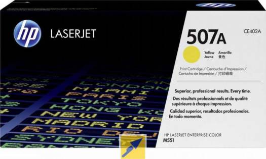 HP 507A Yellow LaserJet Toner Cartridge - CE402A Toners JS Bazar