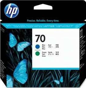 HP 70 Blue and Green Printhead : C9408A Cartridges JS Bazar