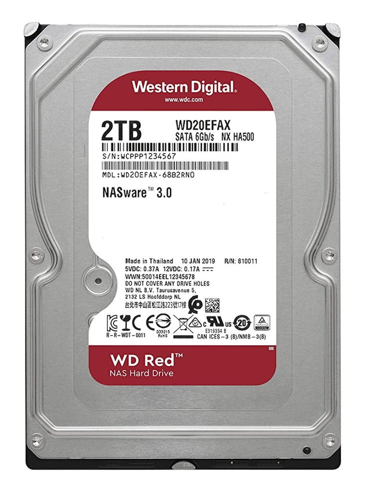 WD Red 2TB NAS Internal Hard Drive - 5400 RPM Class, SATA 6 GB/S, 256MB Cache, 3.5