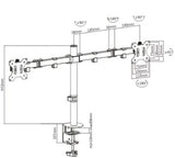 Dual Monitor Arm Economical Double Joint Articulating Steel | ldt12-c024n TV & Monitor Mounts JS Bazar