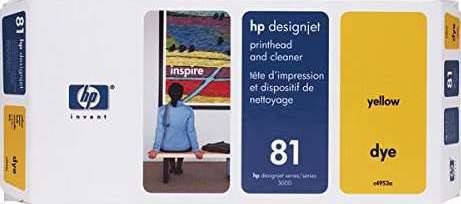 HP 81 Yellow Dye Printhead and Printhead Cleaner : C4953A Cartridges JS Bazar