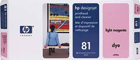 HP 81 Light Magenta Dye Printhead and Printhead Cleaner : C4955A Cartridges JS Bazar