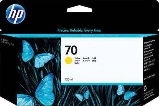 HP 70 130-ml Yellow Genuine Ink Cartridge : C9454A Cartridges JS Bazar