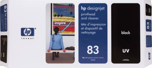 HP 83 Black DesignJet UV Printhead and Printhead Cleaner : C4960A Cartridges JS Bazar