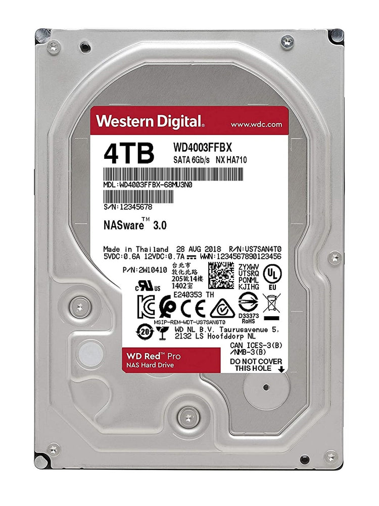Western Digital 4TB Red Pro NAS 3.5 inch Desktop Hard Drive for 1-16 NAS | WD4001FFSX - JS Bazar