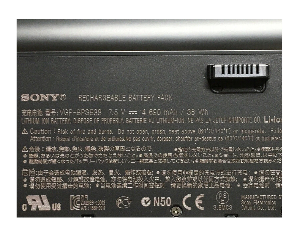 VGP-BPSE38 Sony Svp13 Pro13 Pro11 Ultrabook Vgp-bpse38 P13218 P13219 Replacement Laptop Battery - JS Bazar