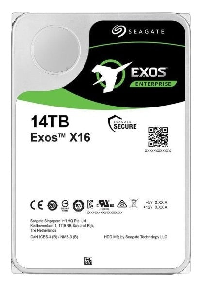 Seagate Exos X16 ST14000NM001G, 14TB, 7200 RPM, 256MB Cache SATA 6.0Gb/s, 3.5