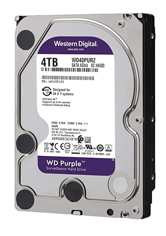 WD 4TB Purple WD40PURZ SATA Surveillance Hard Drive | WD40PURZ - JS Bazar