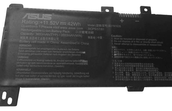 B31N1635 Asus VivoBook 17 X705UB-GC150T, VivoBook Pro 17 N705FD-GC003T Replacement Laptop Battery - JS Bazar