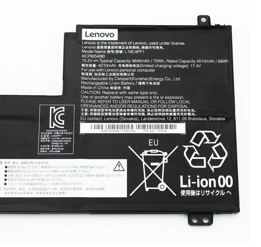 L19C4PF1 Lenovo IdeaPad 5-15IIL05(81YK00MRKR), IdeaPad 5-15ARE05(81YQ004MGE) Replacement Laptop Battery - JS Bazar