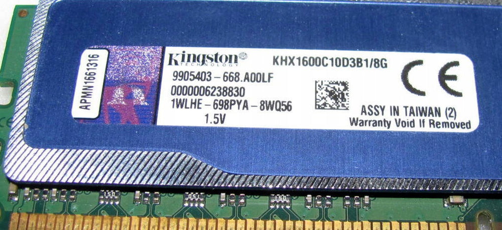 HyperX 8GB 1X8GB 1600 Mhz DDR3 | KHX1600C10D3B1/8G - JS Bazar