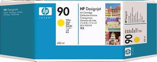 HP 90 400-ml Yellow DesignJet Ink Cartridge : C5065A Cartridges JS Bazar