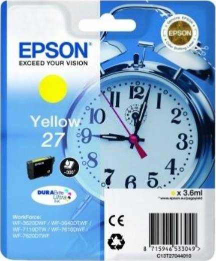 Epson 27 Ink Cartridge Genuine Yellow (T2704) Cartridges JS Bazar