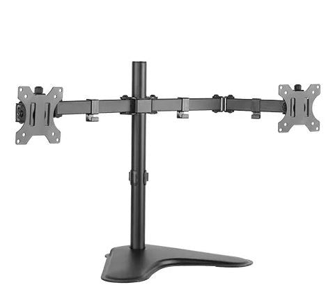 Dual Monitor Arm Stand Economical Double Joint Articulating Steel | 91-ldt12t024n - JS Bazar