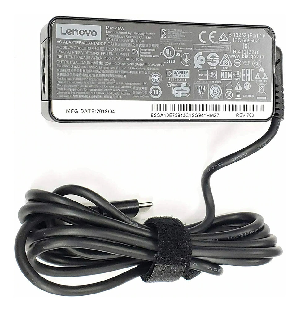 45W ADLX45YLC3A SA10E75841 00HM663 Lenovo Yoga 720-13IKB 80X6, 910-13IKB 80VF USB-C Type-C AC Replacement Adapter - JS Bazar