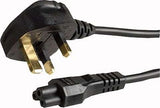 3 Pin Laptop Power Cable - UK plug With Laptop power lead