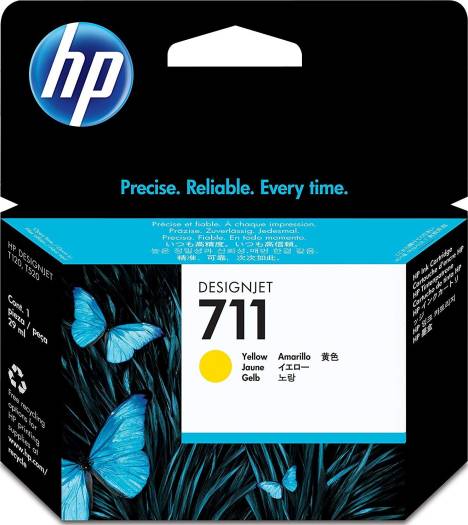 HP 711 29-ml Yellow Ink Cartridge : CZ132A Cartridges JS Bazar