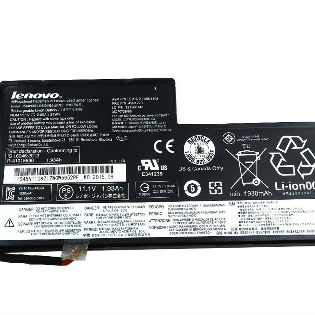 Lenovo ThinkPad X240, X250S, X260, X270, T440, T440S, T450, T450s, S440, S540, T460, 45N1108 45N1773 Replacement Laptop Battery - JS Bazar
