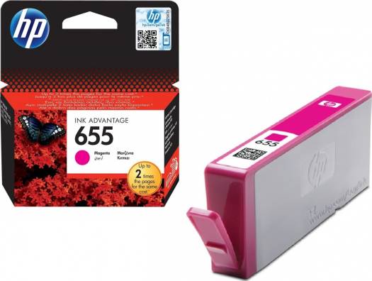 HP 655 Magenta Original Ink Advantage Cartridge : CZ111AE Cartridges JS Bazar