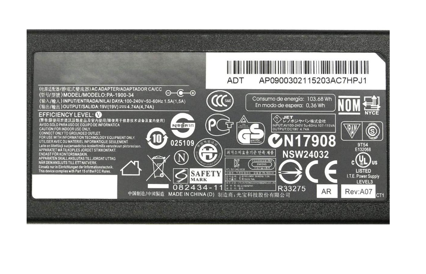 90W Replacement Laptop AC Power Adapter Charger Supply for Samsung NP-P400 19V 4.74A (3.5mm*1.35mm) Power Adapter & Charger Accessories JS Bazar