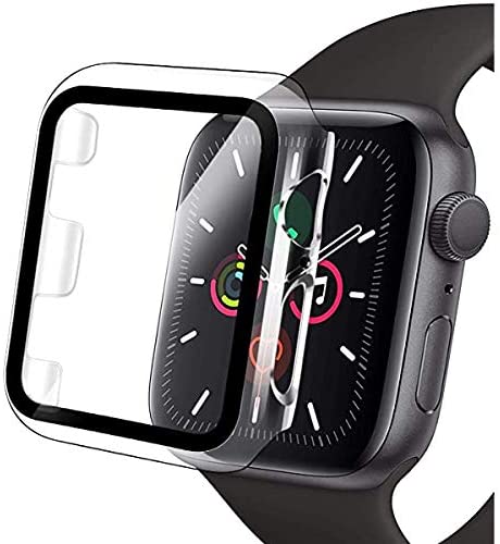 Apple Watch Case with Screen Protector, Clear Hard PC Bumper Case + 9H Bulletproof Tempered Glass