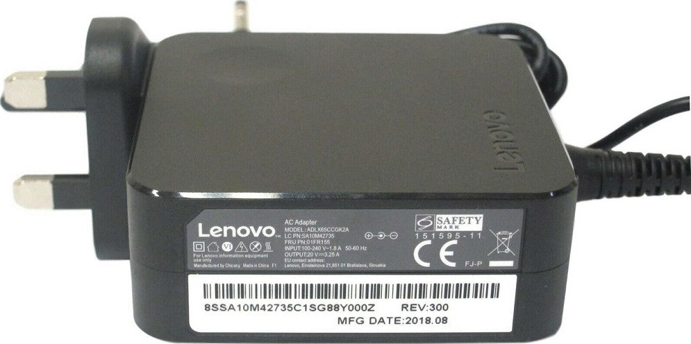 Lenovo 20V 3.25A 65W 4.0mm/1.7mm P/N: ADLX65CCGU2A, 5A10K78761, Yoga 710 510, Ideapad 710S, IDEAPAD Flex 4-1480 80VD - JS Bazar