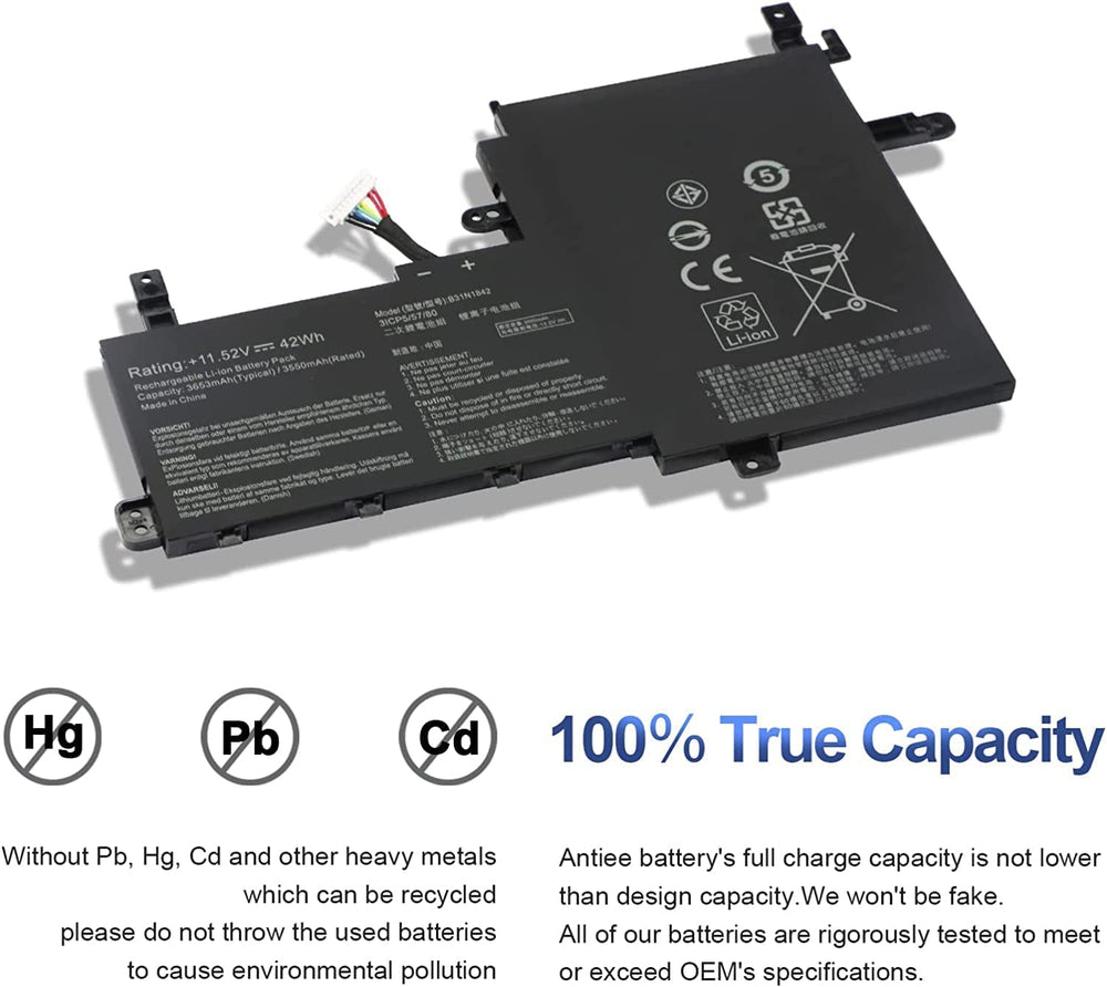 Laptop Battery Compatible for 42Wh B31N1842 Battery For ASUS VivoBook S15 S531FA - JS Bazar