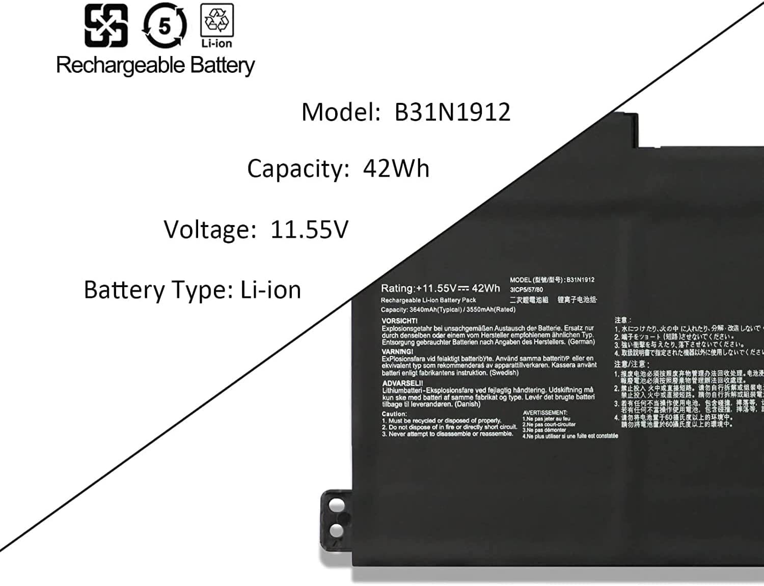Asus B31N1912 Battery for Vivobook 14 e410 series