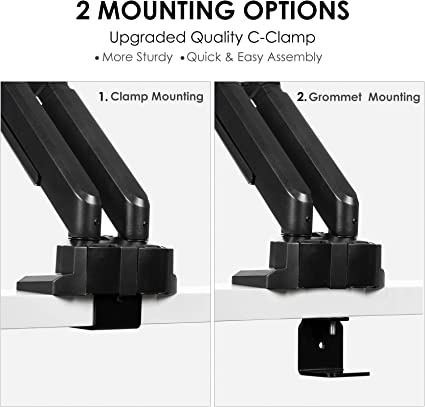 premium dual monitors aluminum gas spring monitor arm | 91-ldt26c024 - JS Bazar