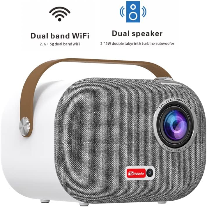 Tanggula Y1 Portable LED Projector + TV Box 2 in 1, Smart Android 9.0 Real Full HD 1080P, 2GB RAM + 32 ROM - JS Bazar