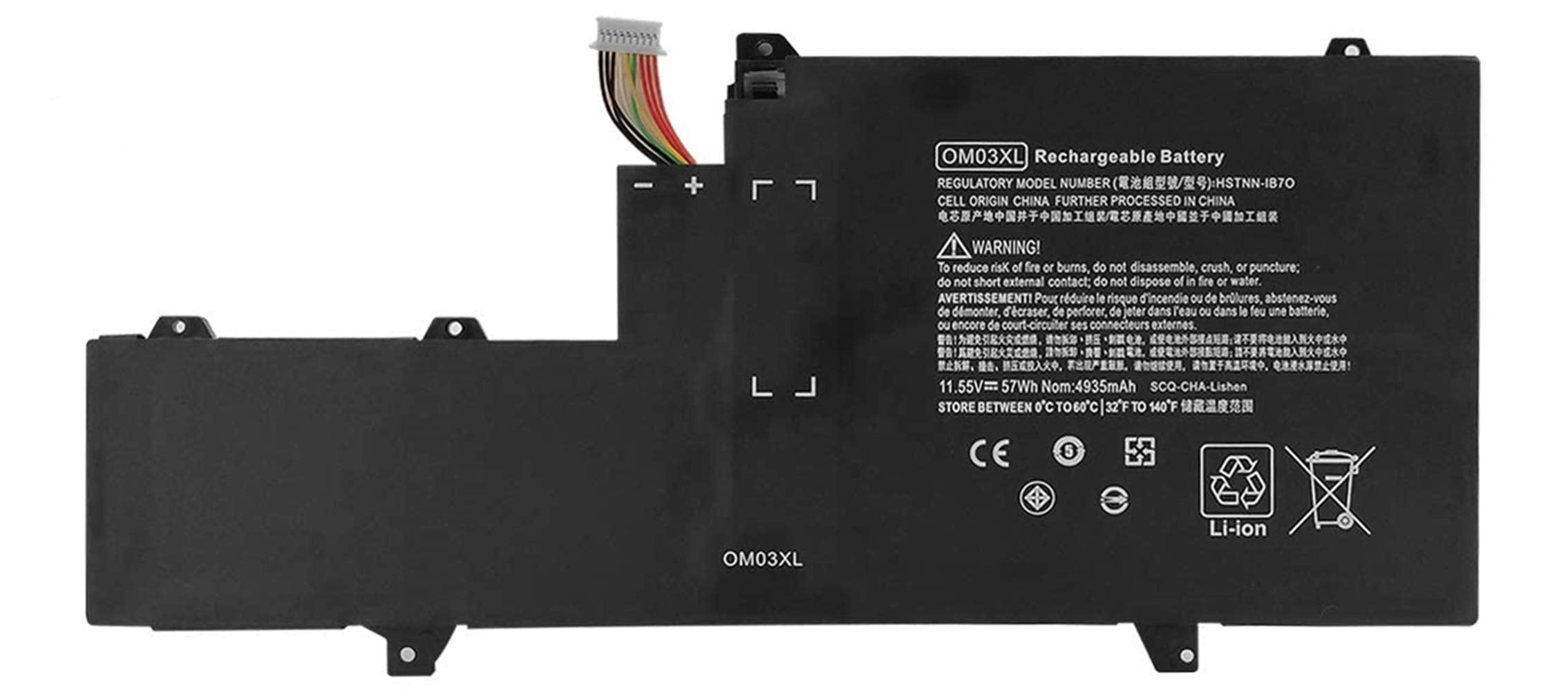 OM03XL for HP EliteBook X360 1030 G2 HSTNN-IB70 (863280-855, 863167-1B1) Replacement Battery Laptop Batteries JS Bazar