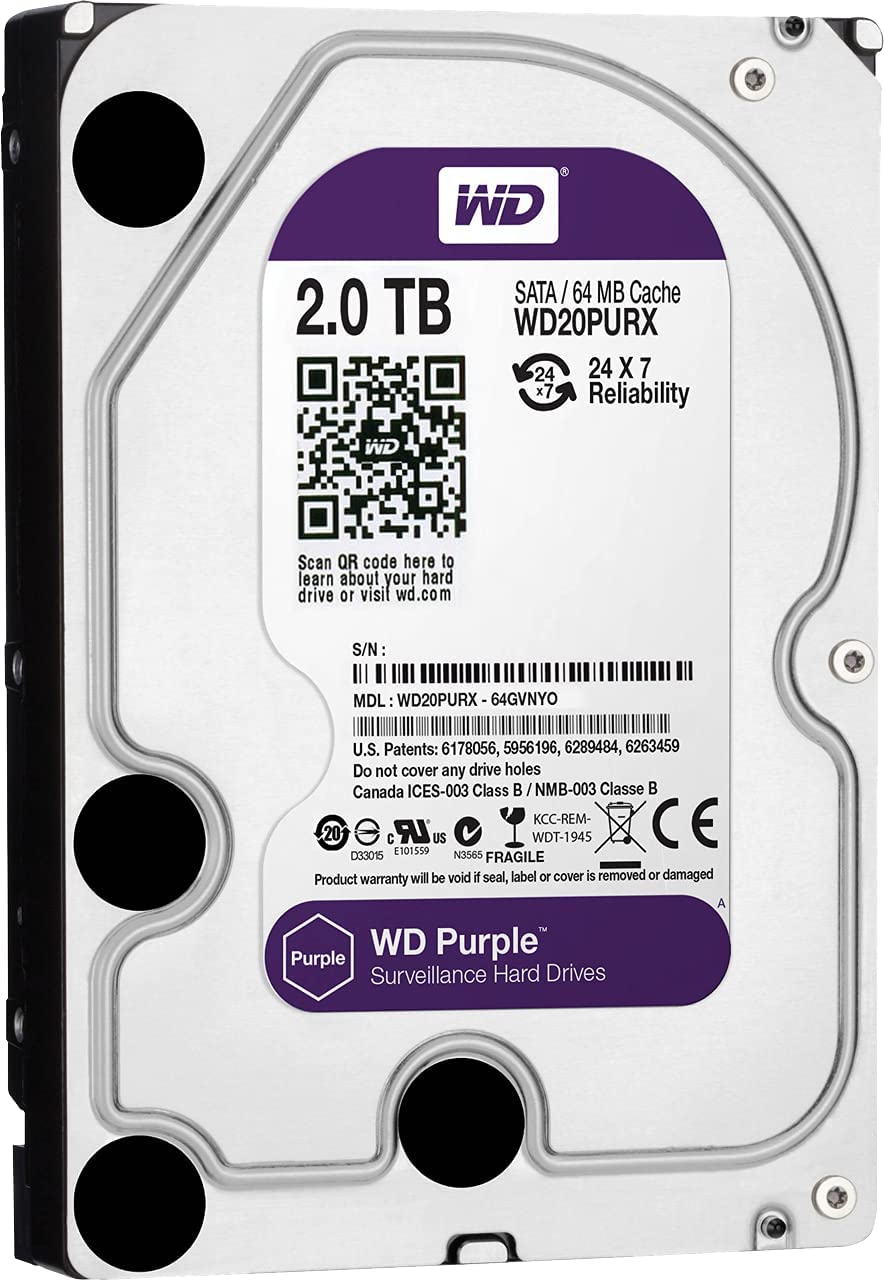 WD 2TB Purple SATA Surveillance Hard Drive : WD20PURZ Hard Drives JS Bazar