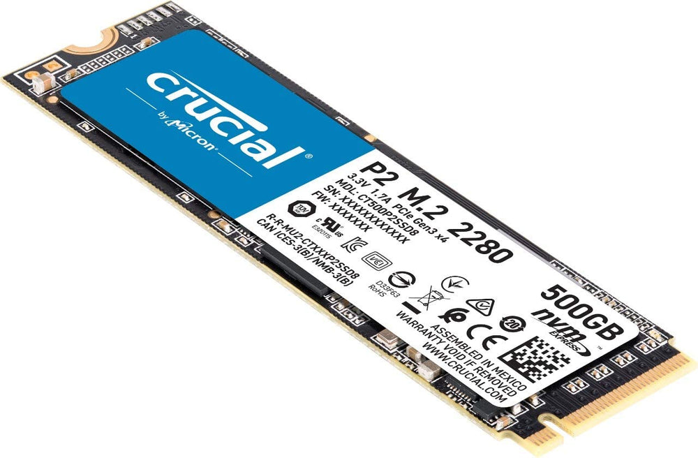 Crucial P2 500GB 3D NAND NVMe PCIe M.2 SSD : CT500P2SSD8 - JS Bazar