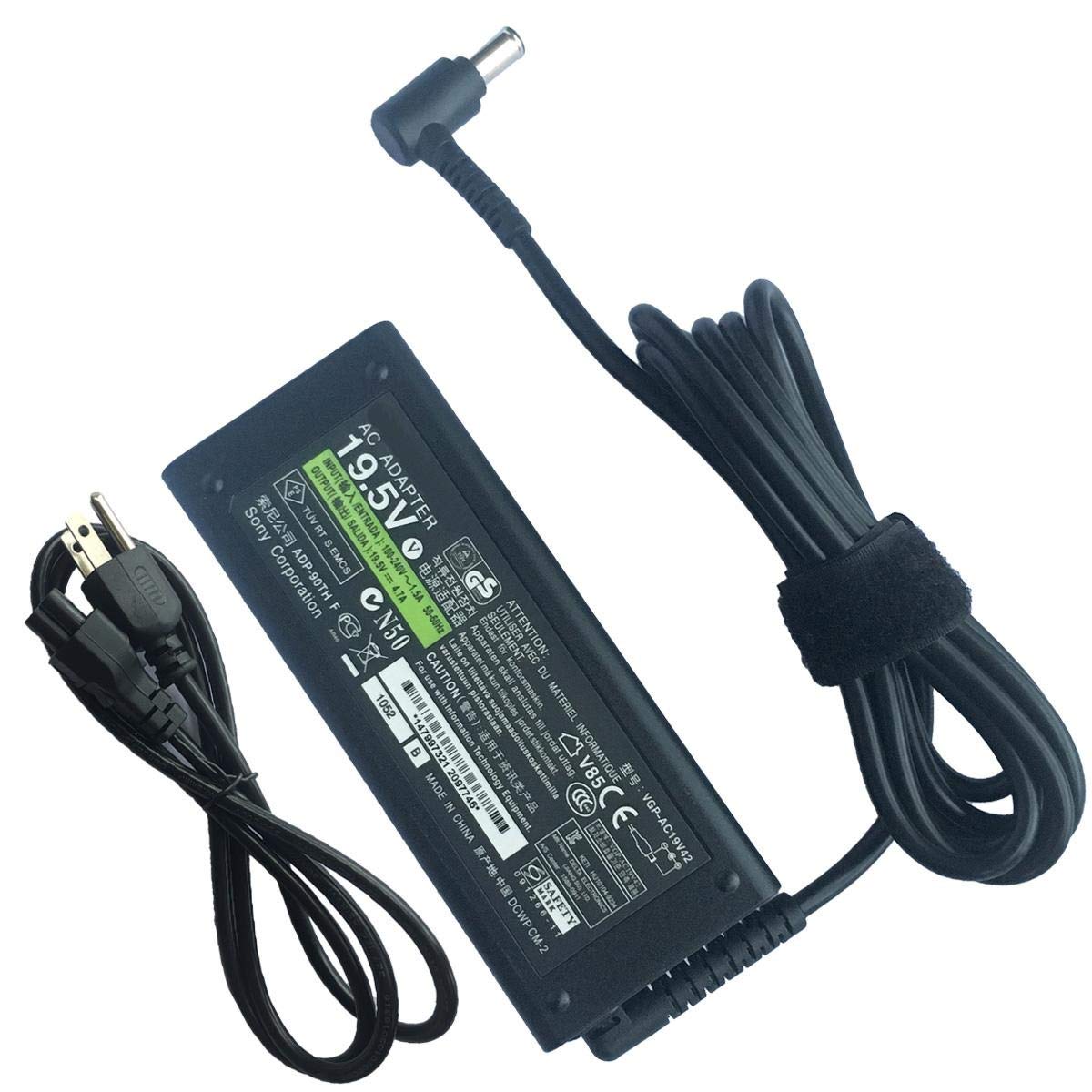 VPCCA15FH/B VGP-BPS26 VGP-BPS26A 19.5V 4.7A 90W 6.5 x 4.4MM Replacement Adapter Charger Laptop Charger JS Bazar