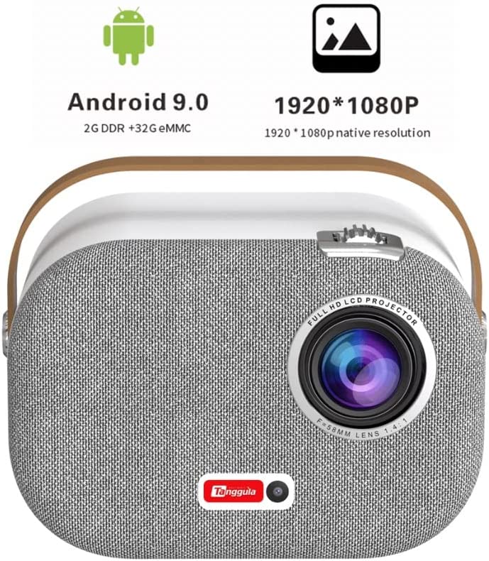 Tanggula Y1 Portable LED Projector + TV Box 2 in 1, Smart Android 9.0 Real Full HD 1080P, 2GB RAM + 32 ROM Projectors JS Bazar