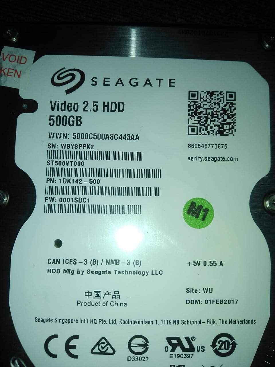 Seagate Seagate Video 2.5 HDD Hard Drive 500GB - Internal (ST500VT000) JS Bazar