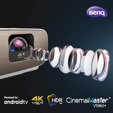 BenQ W2700i True 4K Smart Home Cinema Projector, 2000 Lumens, HDMI : 9H.JMP77.38R Projectors JS Bazar