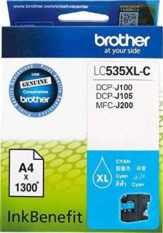 Brother LC535XL-C Cyan Ink Cartridge Cartridges JS Bazar