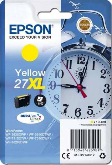 Epson T211 27XL Ink Cartridge 10.4ml – Yellow (C13T27144012) Cartridges JS Bazar