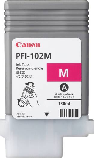 Canon PFI-102M Magenta Ink Cartridge (130ml) : 0897B001-AA Cartridges JS Bazar