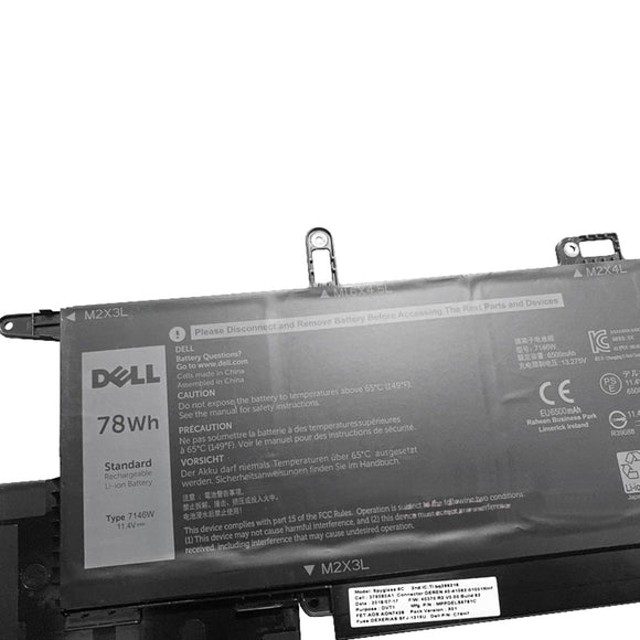 Replacement 7146W Dell Latitude 7400 2-in-1, E7260, E7270 0C76H7 Replacement Laptop Battery