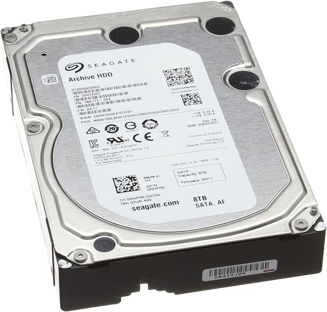 Seagate 8TB Archive SATA III Internal Hard Drive : ST8000AS0002 Hard Drives JS Bazar