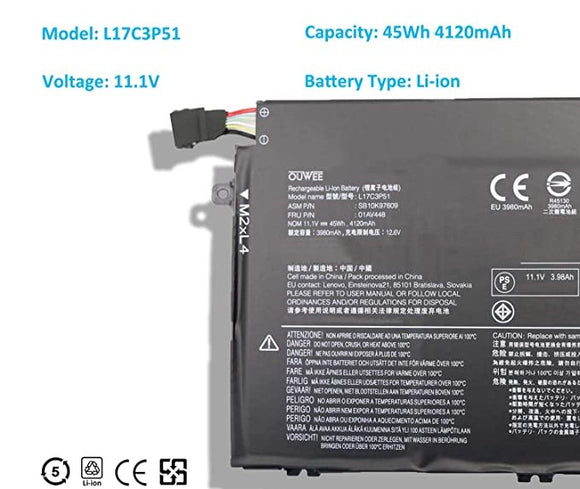 L17C3P51 Lenovo ThinkPad E580(20KSA002CD), ThinkPad E580(20KS002KCD) Replacement Laptop Battery