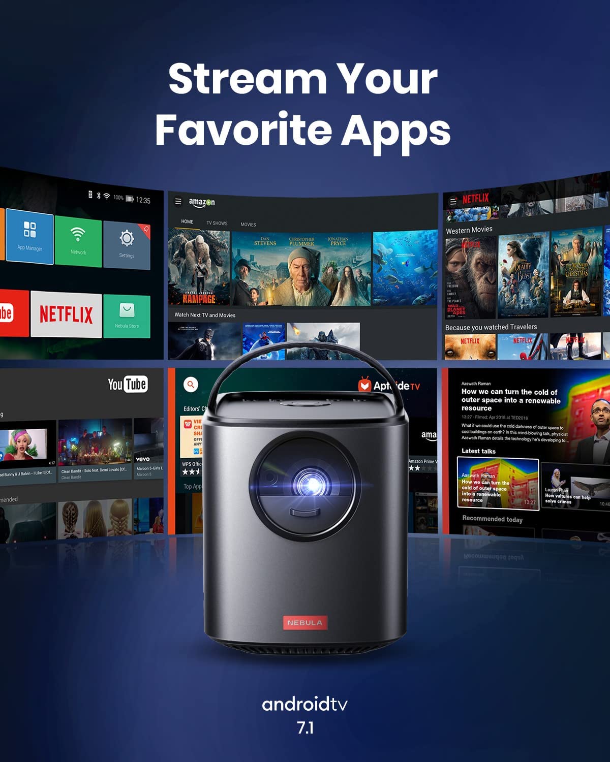 Outdoor Projector, Anker NEBULA Mars II Pro 500 ANSI Lumen Portable Projector : D2323211 Projectors JS Bazar