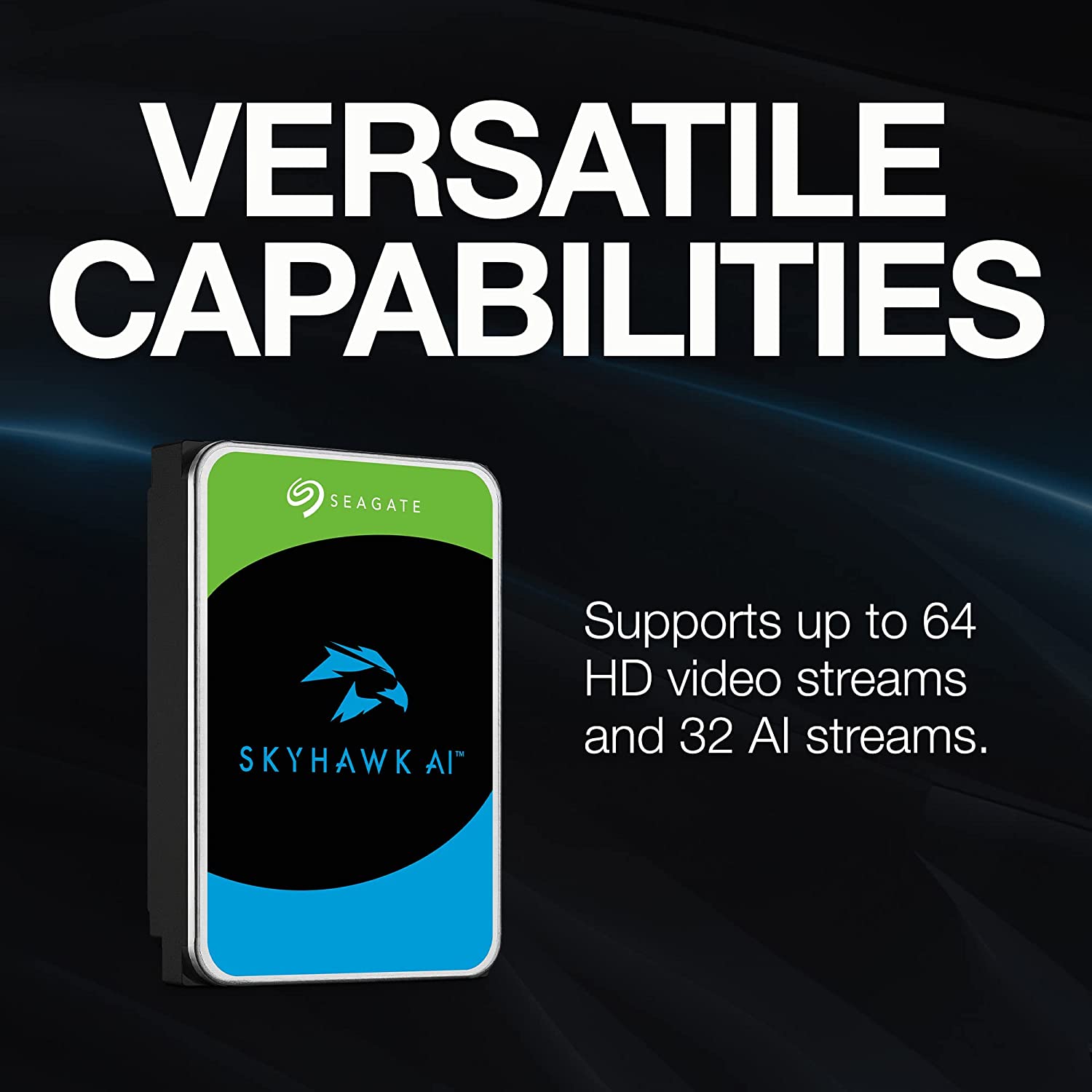 Seagate 10TB SkyHawk AI Surveillance, 3.5 Inch Hard Drive : ST10000VE0008 Hard Drives JS Bazar